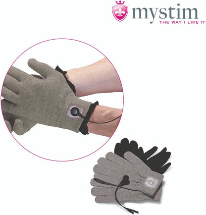 Mystim Magic Gloves - Vibrerende Handschoenen - Grijs