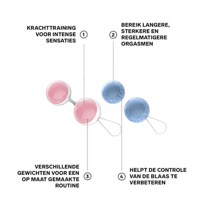 LELO Beads Mini Kleine Oefenkegels voor Beginners - Versterk je Bekkenbodem met Verzwaarde Ballen