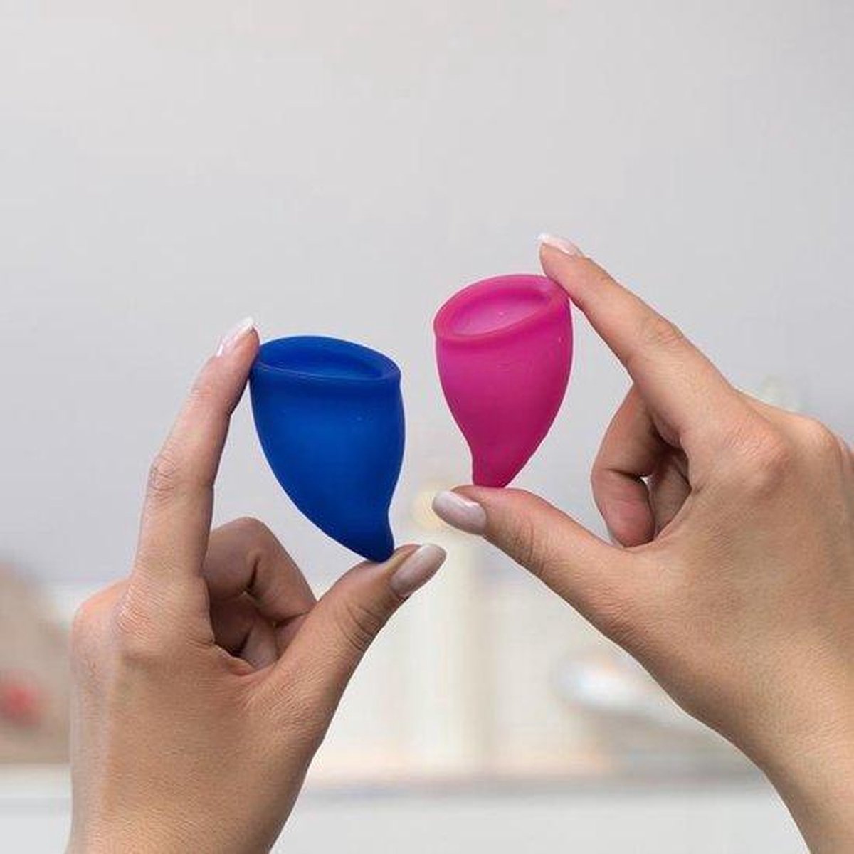 Fun Factory Fun Cup Explore Kit Menstruatiecup - 2 stuks - Roze & Blauw
